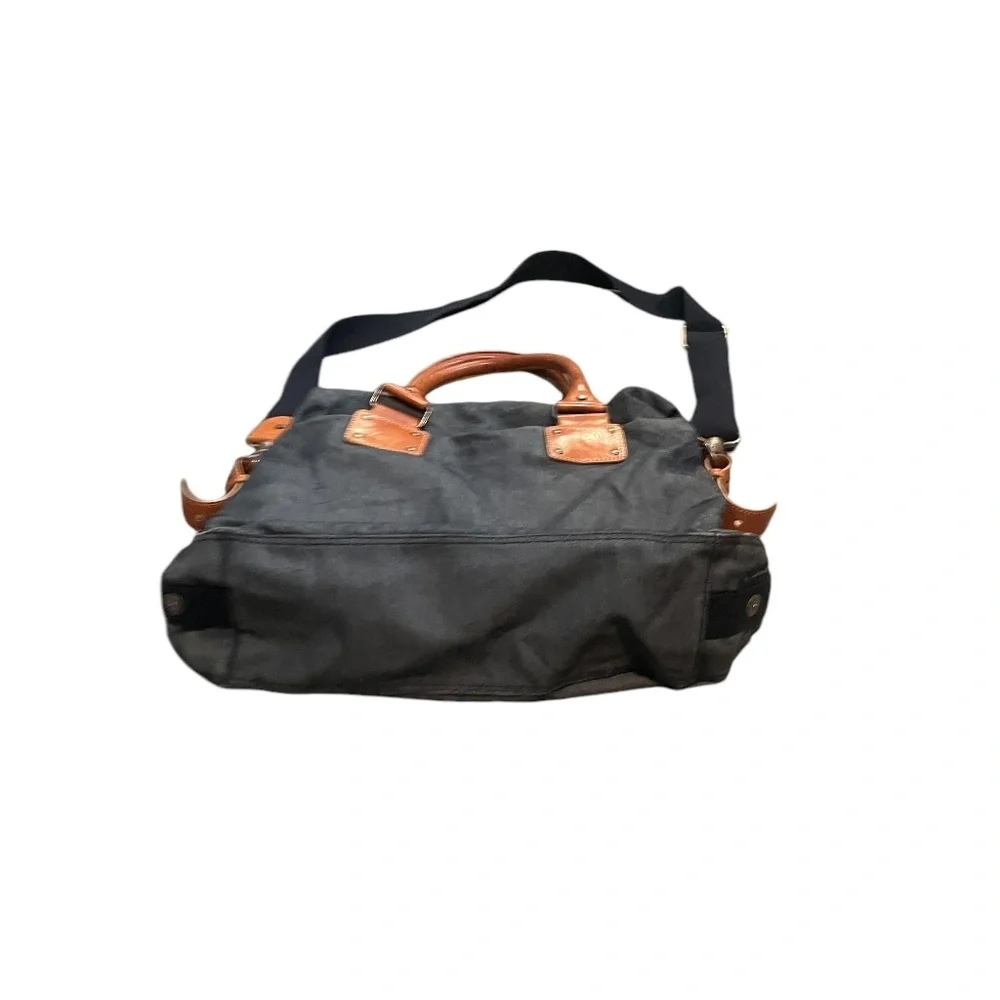 Armani Exchange Distressed leather-trimmed Denim Tote Bag‎